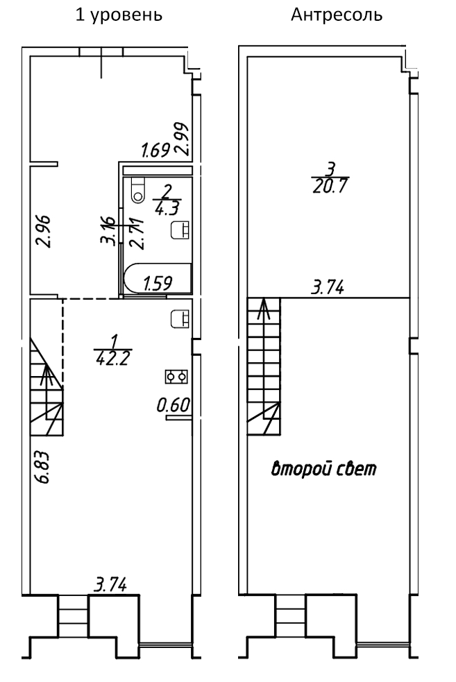 Квартира студия 67.2 м², 2/6 эт., ЖК «Serebro by Avenue-apart»